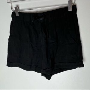 Cotton Linen Blend Cuffed Hem Shorts Small✨